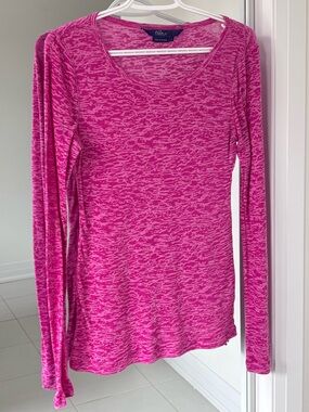 Miley Cyrus & Max Azria Fuchsia Long Sleeve Top